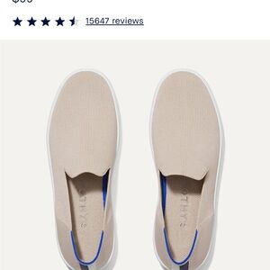 Rothy's Beige and Blue Women's Sneakers